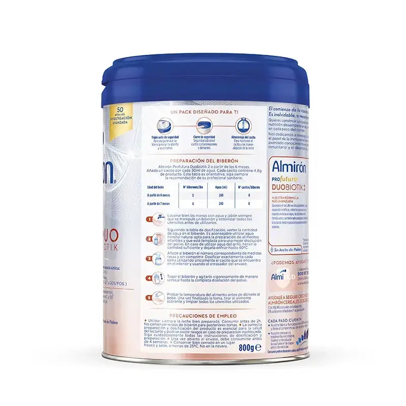 Almirón Profutura 2 -jatkomaitojauhe, 6 kuukauden iästä alkaen, 2 x 800 g:n pakkaus