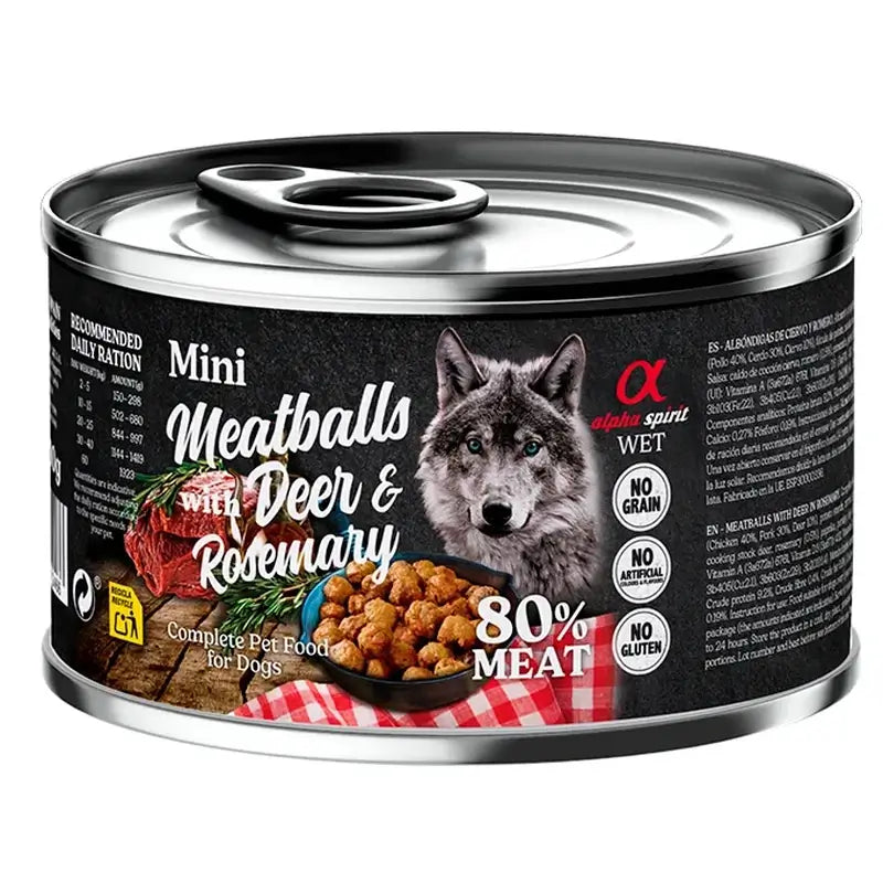 Alpha Spirit Venison Meatballs with Rosemary, 6 x 200 g
