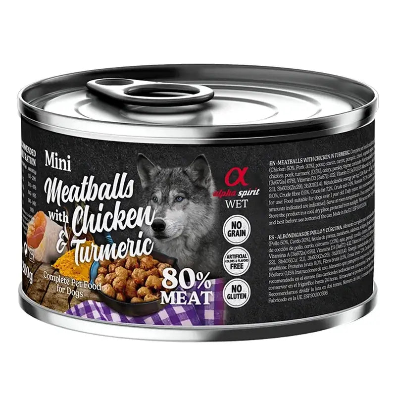 Alpha Spirit Chicken Meatballs with Turmeric, 6 x 200 g