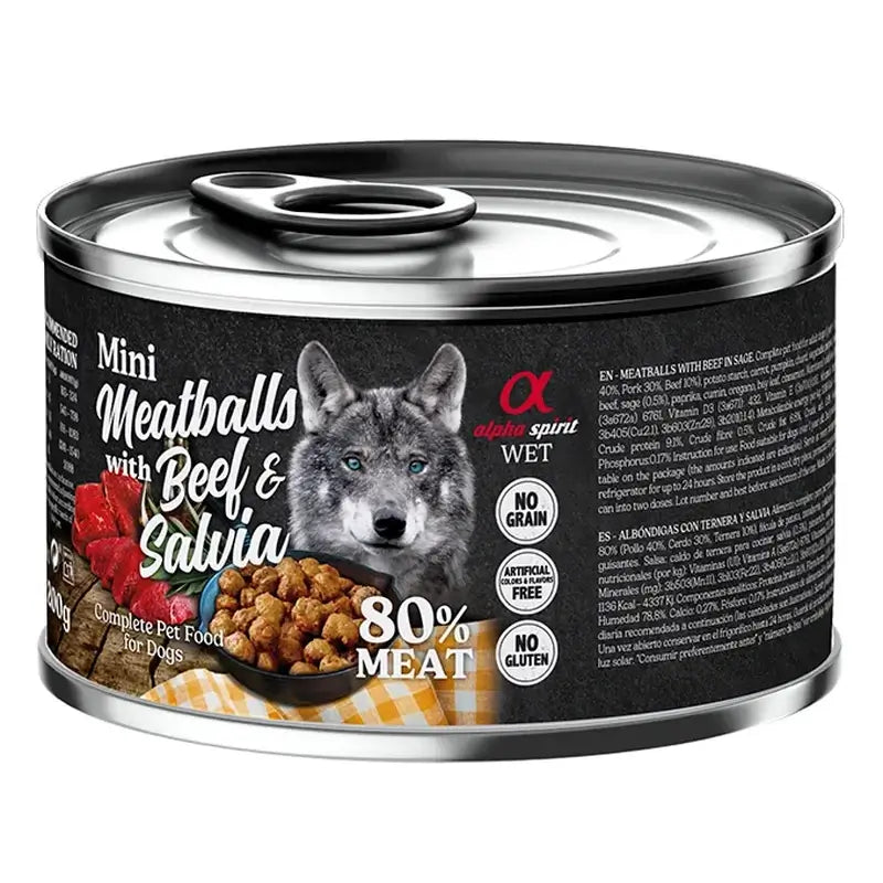 Alpha Spirit Veal Meatballs with Sage, 6 x 200 g