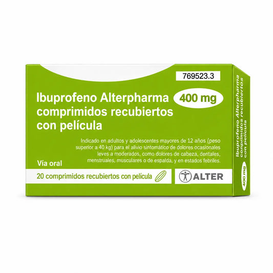 Ibuprofeeni Alter 400 mg, 20 tablettia