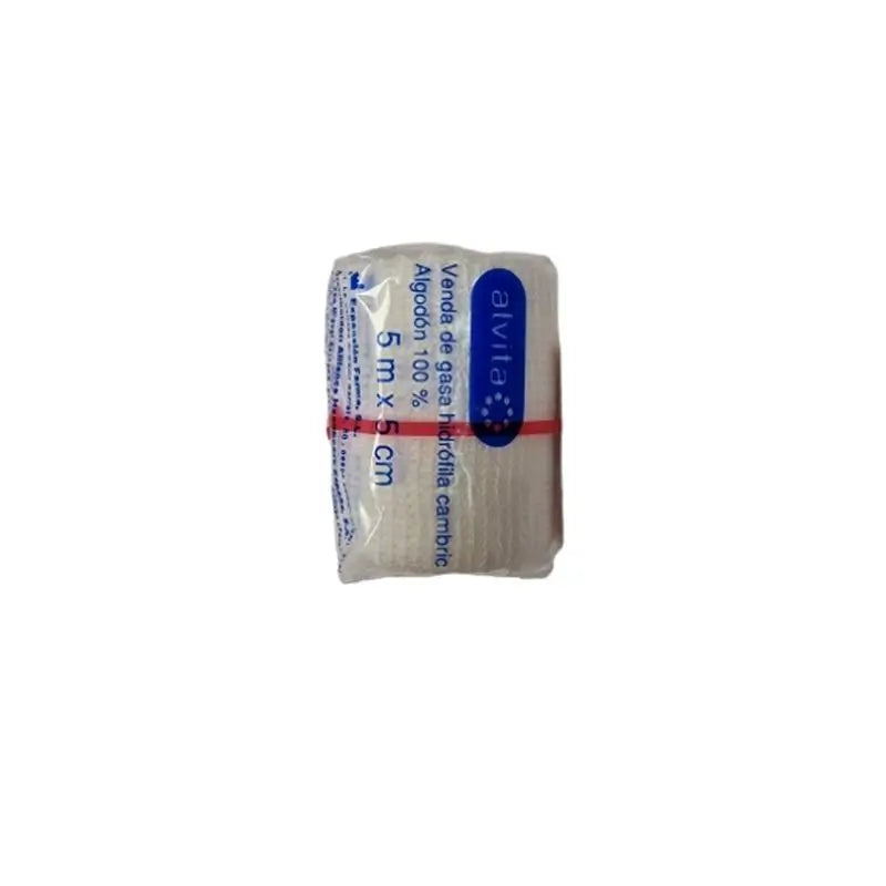 Alvita Hydrophilic Gauze Bandage, 5 m x 5 cm