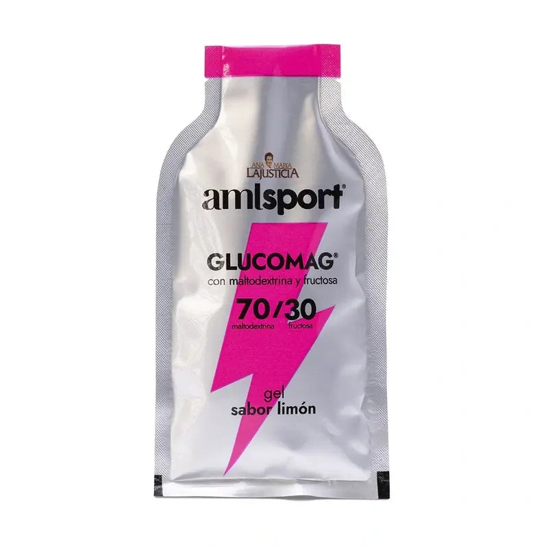 AML SPORT Glucomag 70/30 -geeli, sitruunanmakuinen, 10 pussia à 30 ml 