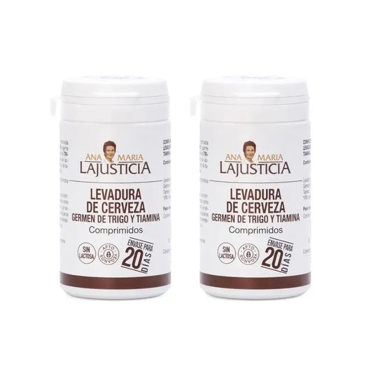 Ana Maria Lajusticia Brewer's Yeast + Wheat Germ + Thiamine (B1), 2x80 tablets