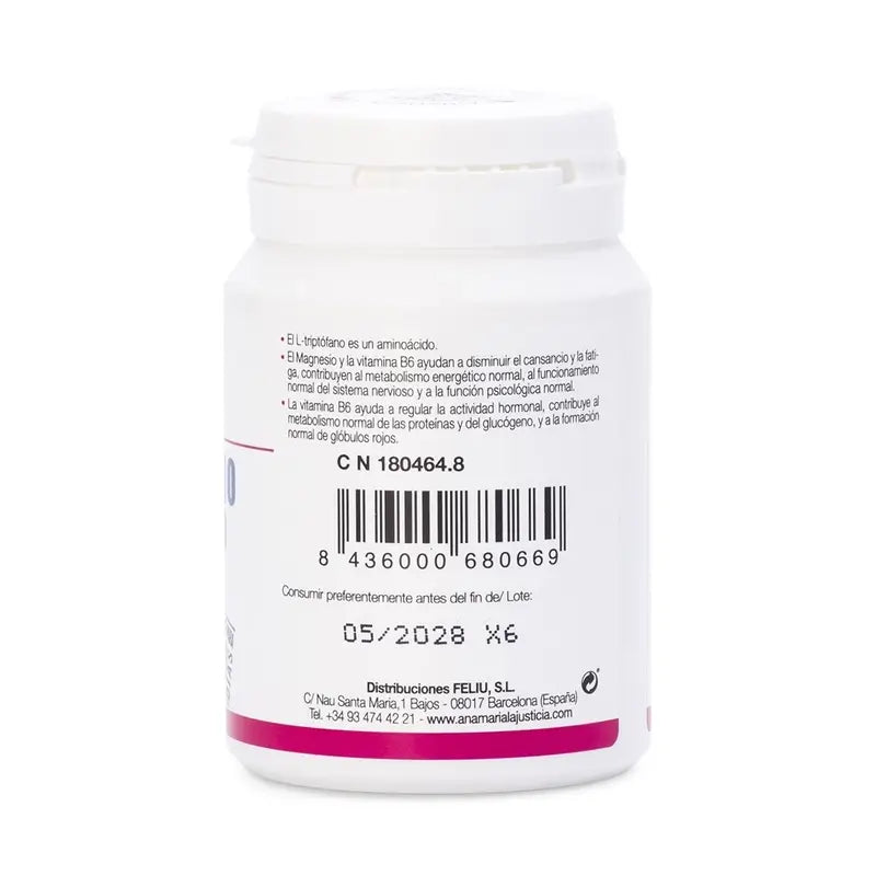 Ana Maria Lajusticia: Tryptofaani, magnesium ja B6-vitamiini, 60 tablettia