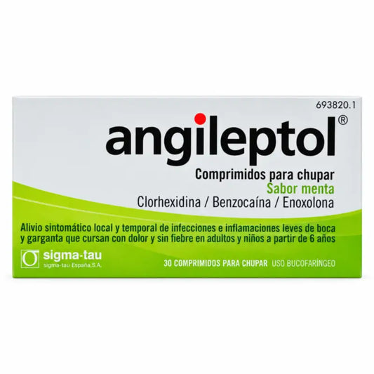 Angileptol, mintunmakuinen, 30 imutablettia