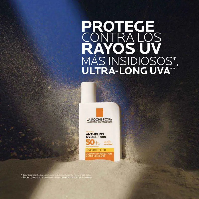 La Roche-Posay Anthelios UVMune 400 näkymätön aurinkovoide kasvoille SPF50+, 50 ml