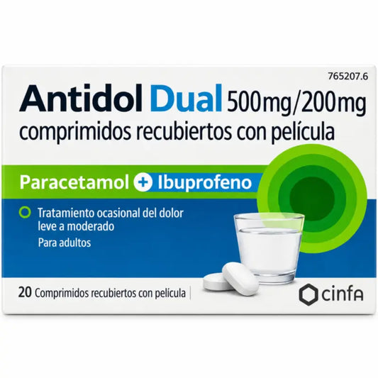 Antidol Dual 500 mg / 200 mg, 20 tablettia