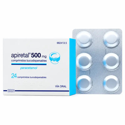 Apiretal 500 mg, 24 suussa hajoavaa tablettia