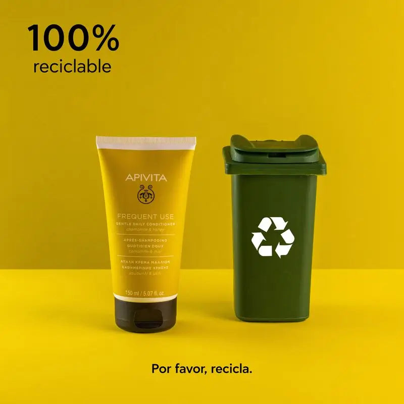 APIVITA Pehmeä päivittäiskäyttöön tarkoitettu hoitoaine, kamomillaa ja hunajaa sisältävä, 150 ml
