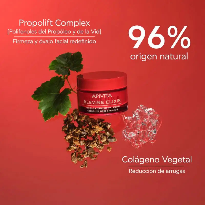 Apivita Beevine Elixir -kasvovoide: selkeämmät kasvonpiirteet ja kosteutus, 50 ml