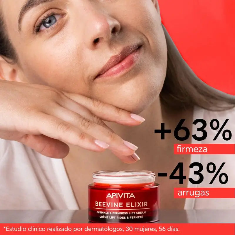 Apivita Beevine Elixir -kasvovoide: selkeämmät kasvonpiirteet ja kosteutus, 50 ml