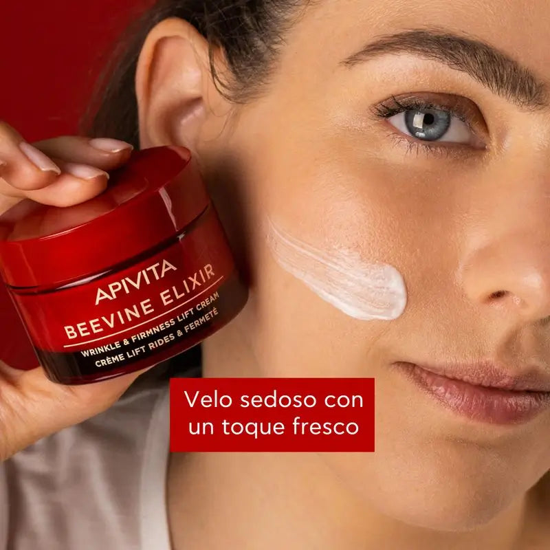 Apivita Beevine Elixir -kasvovoide: selkeämmät kasvonpiirteet ja kosteutus, 50 ml