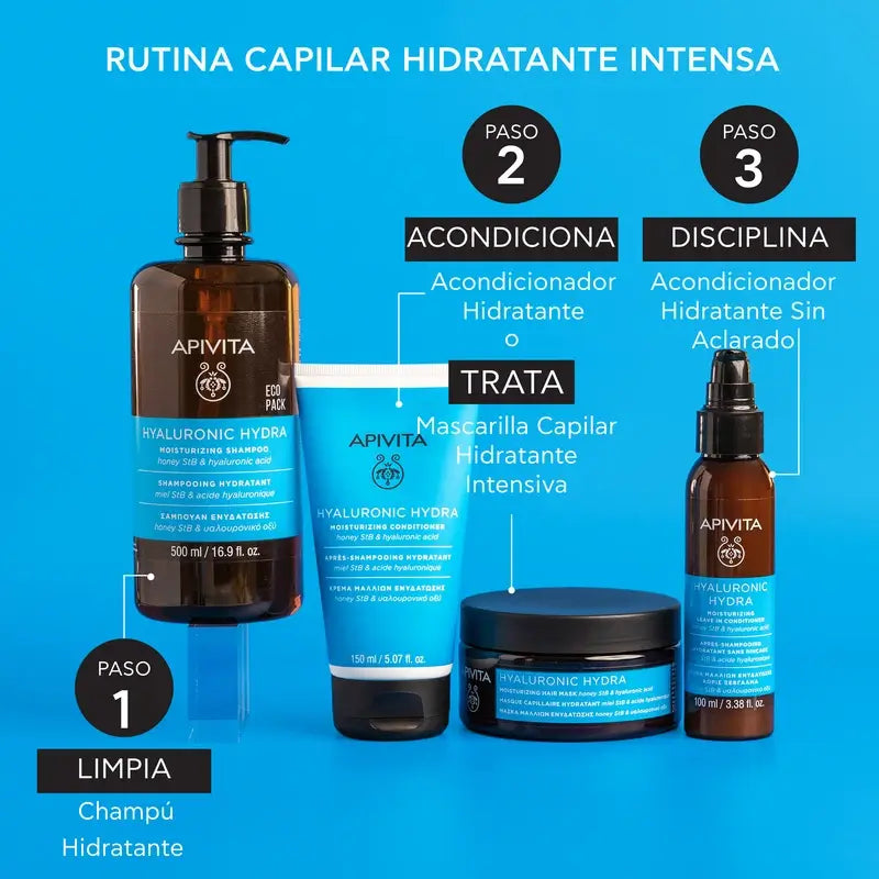 Apivita Hyaluronic Hydra -shampoo, 500 ml