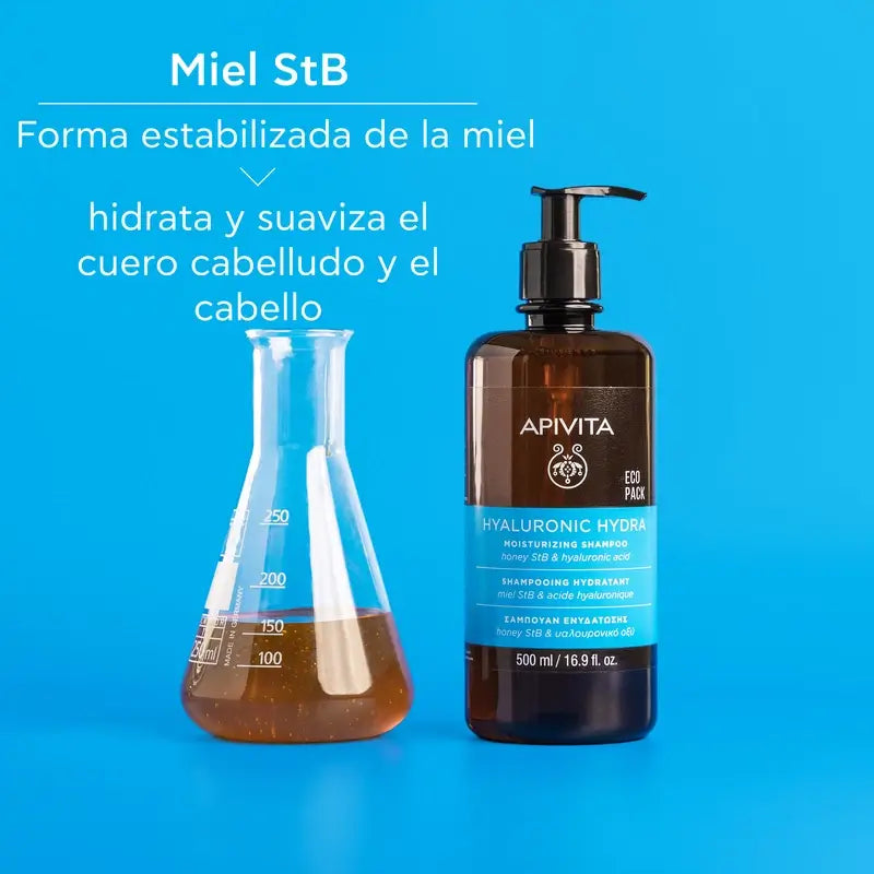 Apivita Hyaluronic Hydra -shampoo, 500 ml
