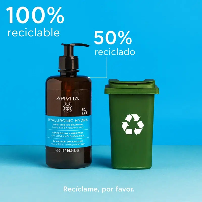 Apivita Hyaluronic Hydra -shampoo, 500 ml