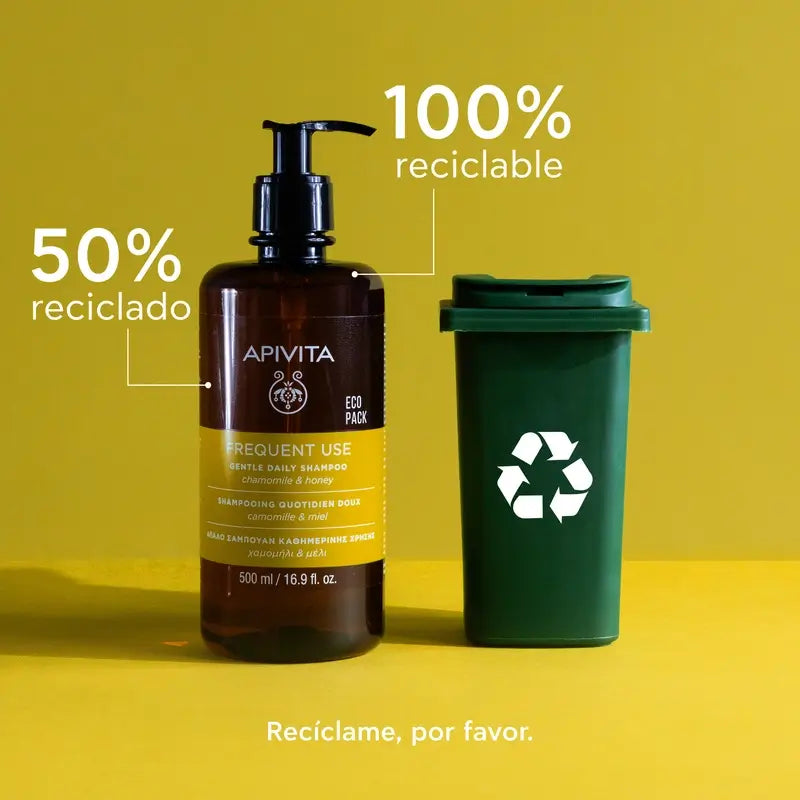 APIVITA Hellävarainen päivittäiskäyttöön tarkoitettu shampoo, 500 ml