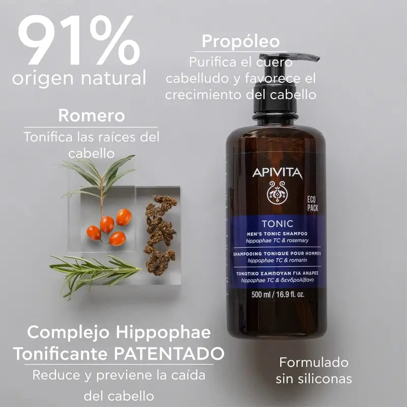 Apivita Men Vahvistava shampoo hiustenlähtöön 500 ml