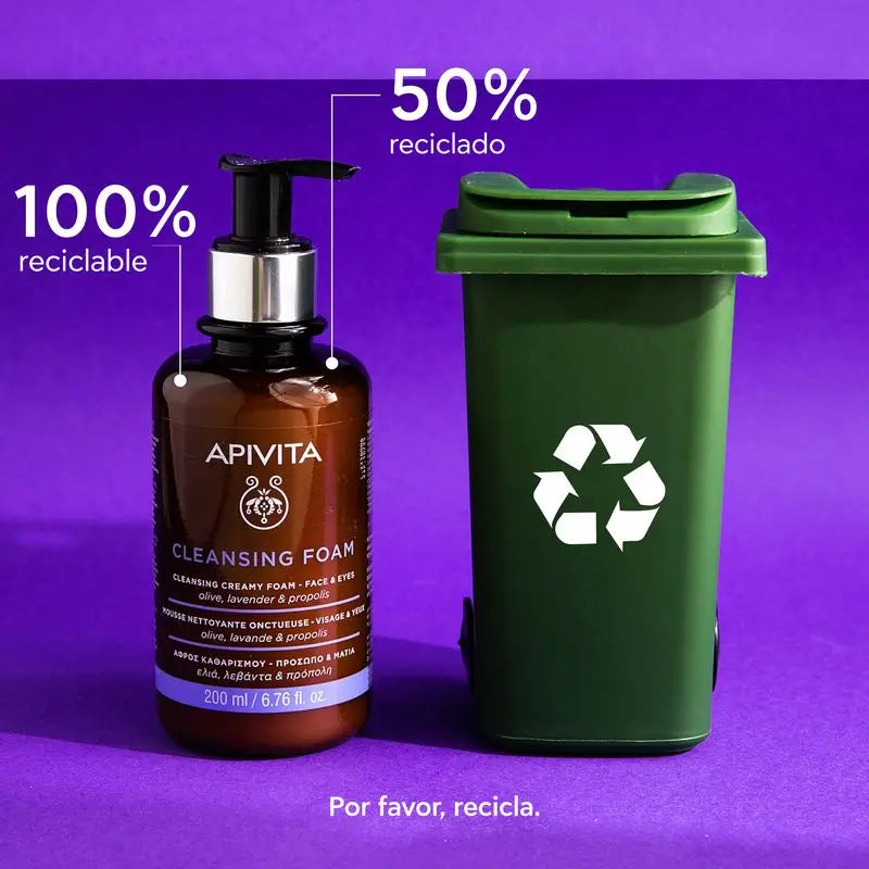 APIVITA Oliivi- ja laventelipohjainen kasvojen puhdistusvaahde 200 ml