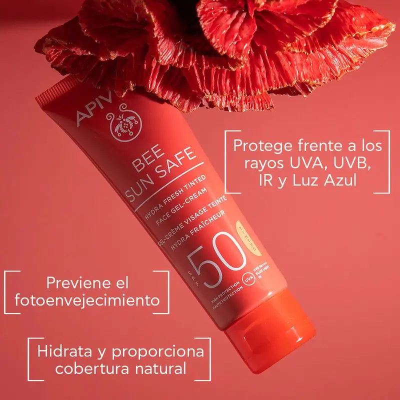 APIVITA Hydra Fresh -värillinen geelivoide SPF 50, 50 ml