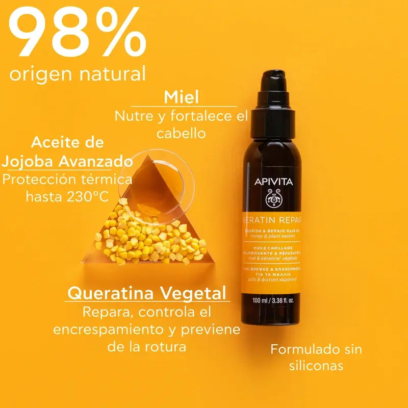 Apivita Keratin Repair -hiusöljy
