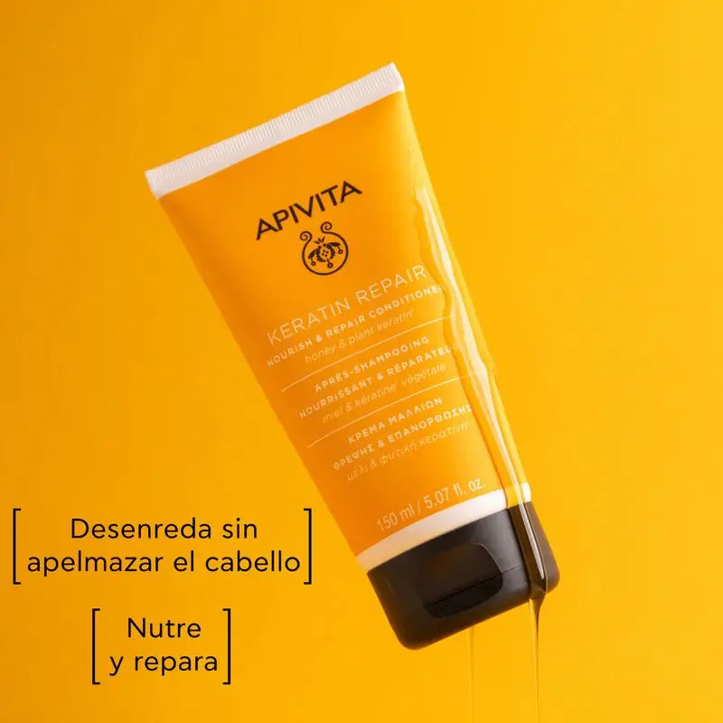 Apivita Keratin Repair -hoitoaine ravitsee syvältä ja uudistaa hiuksia, 150 ml