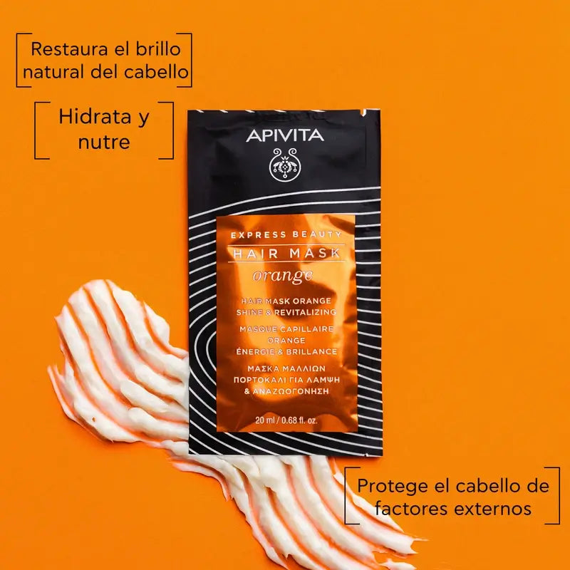APIVITA Hiusnaamio, kiiltoa ja elinvoimaa, appelsiini ja hunaja