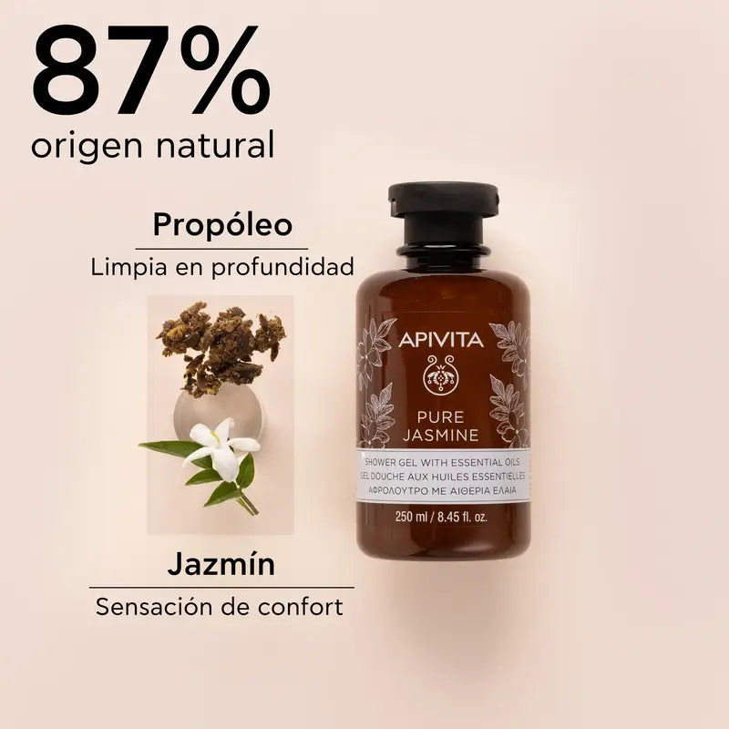 APIVITA Pure Jasmine -jasmiininen suihkugeeli 250 ml