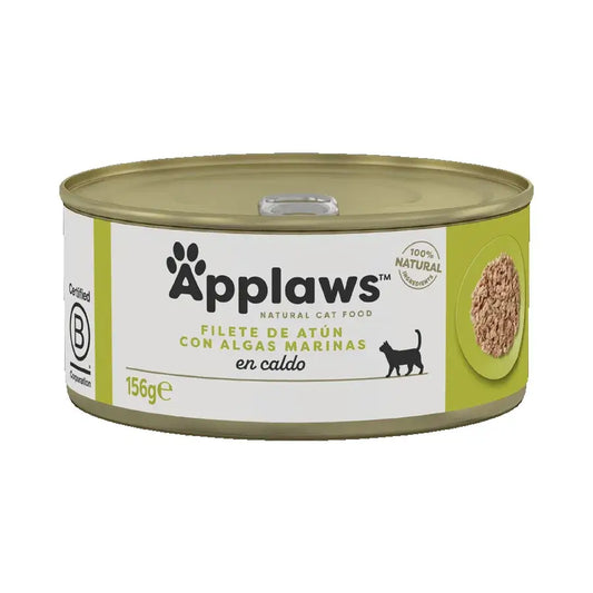 Applaws Cat -tonnikalaa ja merilevää sisältävä purkki, 24 x 156 g