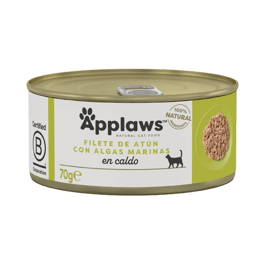 Applaws Cat -tonnikalaa ja merilevää sisältävä purkki, 24 x 70 g