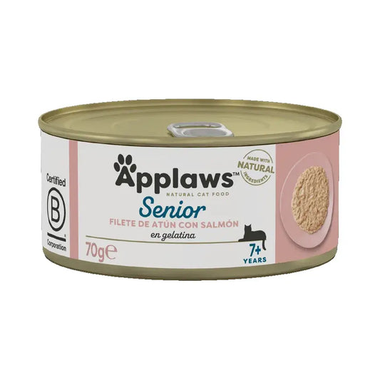 Applaws Cat Senior -tonnikala- ja lohipurkki, 24 x 70 g