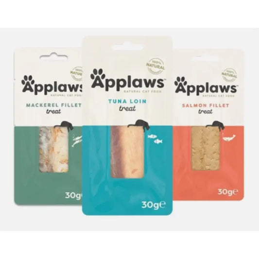 Applaws Cat Snack: maksa, makrilli, lohi, tonnikala, monipuolinen valikoima, 12 x 30 g