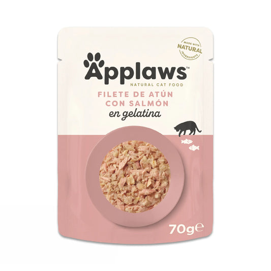 Applaws Cat -tonnikala- ja lohifilee-geeli, 16 x 70 g