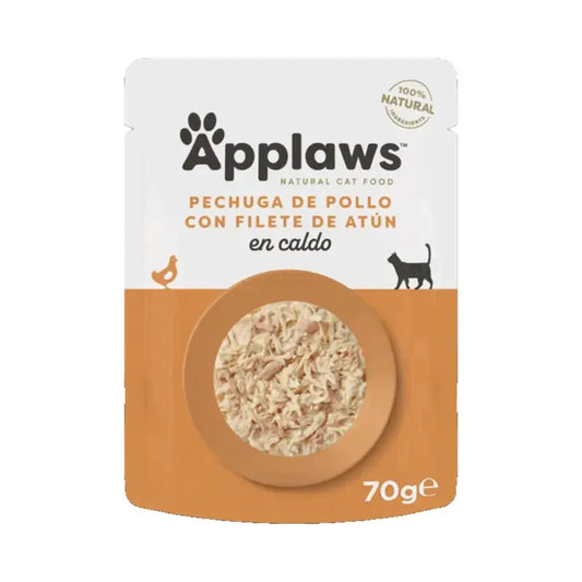 Applaws Cat -kananpoika- ja tonnikalafileepussi, 12 x 70 g