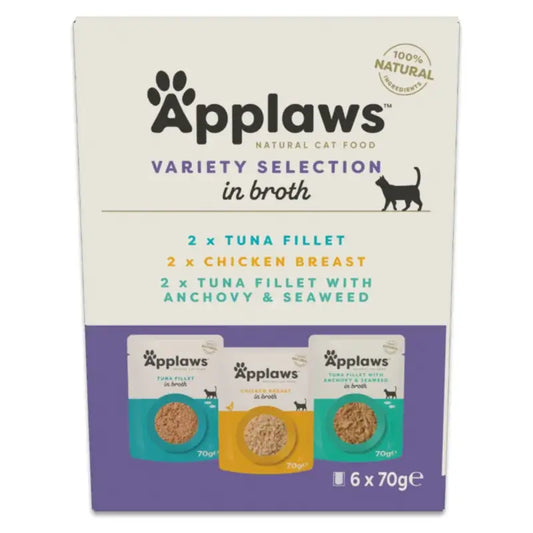 Applaws Cat -valikoima: tonnikalaa ja kanaa sisältävä monipuolinen hyytelö, 6 x 70 g