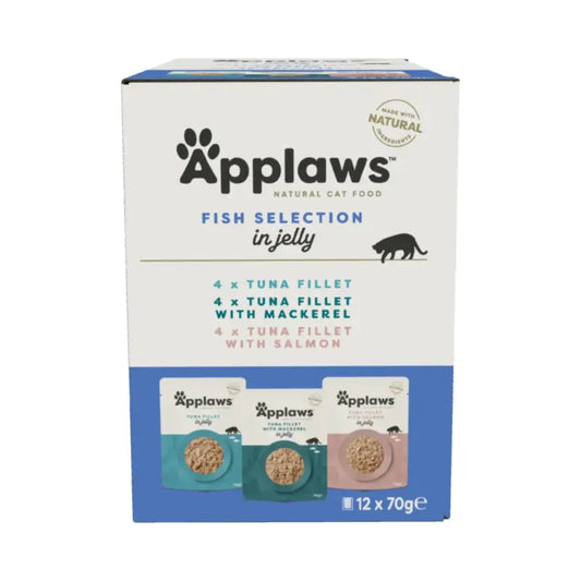 Applaws Cat -valikoima: Monipuolinen kalageli, 12 x 70 g