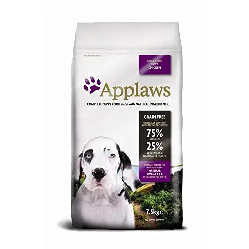 Applaws Dog Dry Puppy -kuivaruoka suurille rodulle, kana, 7,5 kg