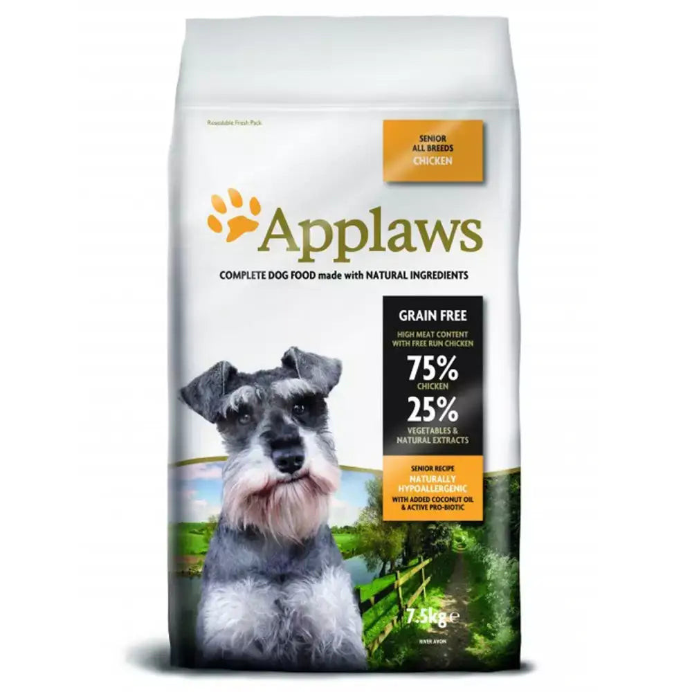 Applaws Dog Dry Senior -kuivaruoka, kana, 7,5 kg