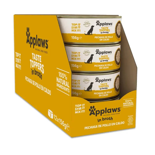 Applaws Dog -tölkkilisä: kanaa liemessä, 12 x 156 g