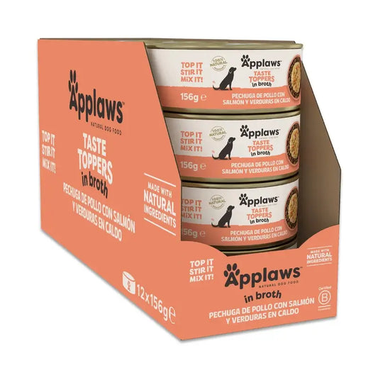 Applaws Dog -tölkki: kanapala, lohi, vihannekset, liemi, 12 x 156 g