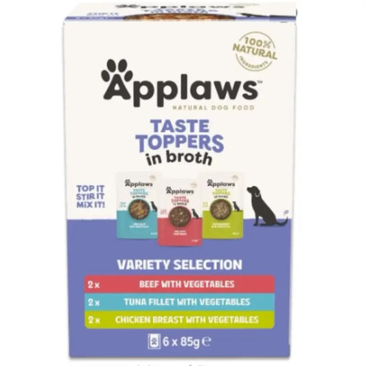 Applaws Dog Topper -valikoima, liemimaku, monipakkaus, 6 x 85 g