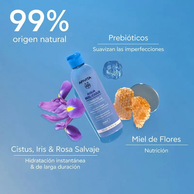 Aqua Beelicious -ihoa tasoittava ja kosteuttava kasvovesi, 200 ml