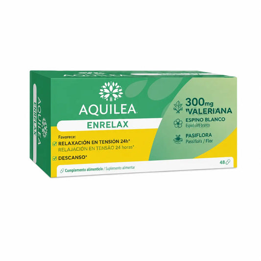 Aquilea Enrelax Valerian + valkoinen orapihlaja + passiflora, 48 kapselia