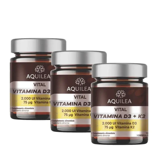 Aquilea Vital Vit D3+K2, 90 kapselia, 3 pakkausta