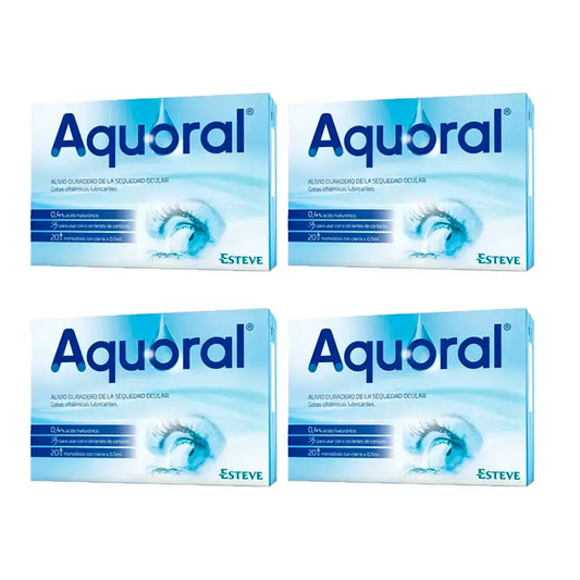 Aquoral Ophthalmological Drops, Pack 4 x 20 Single Doses