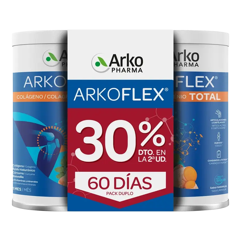 Arkoflex Dolexpert Forte 360º Kollageeni, appelsiininmakuinen, 390 g, Arkopharma-pakkaus