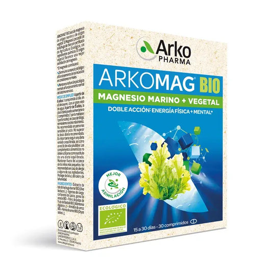 Arkopharma Arkomag BIO Magnesium Marine + Vegetable, 30 tablets
