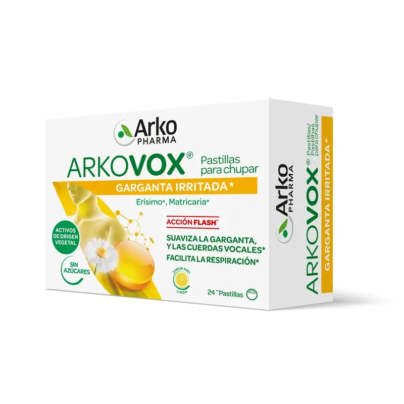 Arkovox hunaja-sitruuna-pastillit, 24 kpl