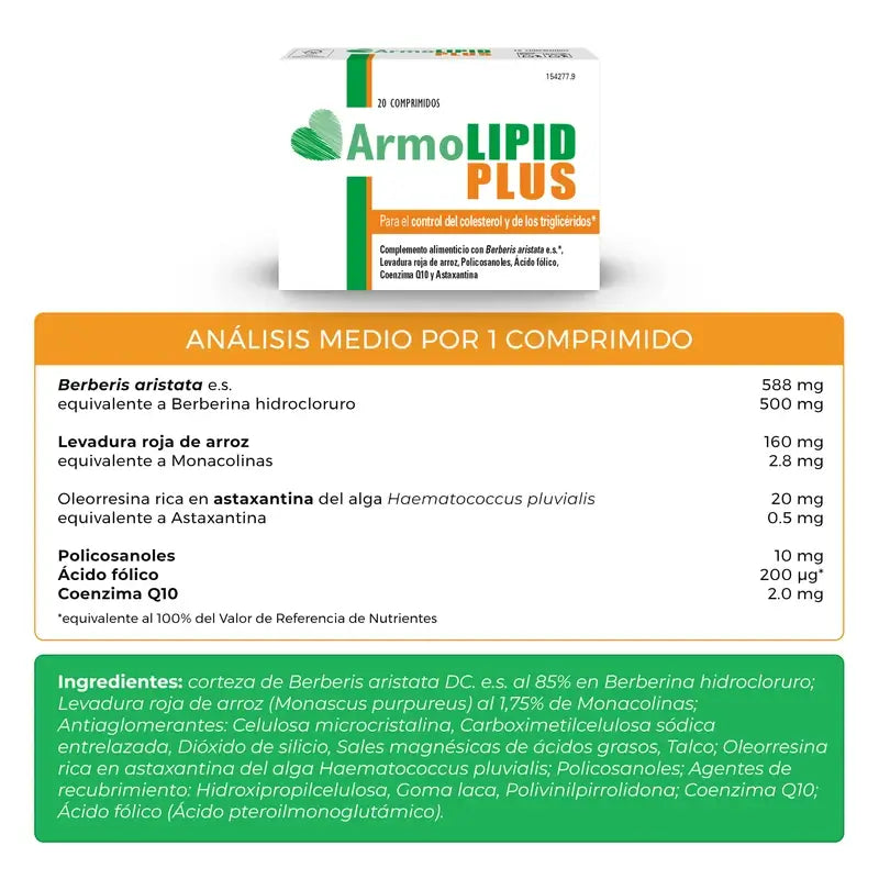 Armolipid Colesterol Plus, 3 x 20 tablettia