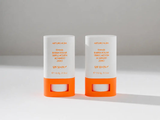 Arturo Alba Formula aurinkosuojapala, kolminkertainen vaikutus, Zero-viimeistely, SPF 50+, 14, 4 g, 2 kpl:n pakkaus